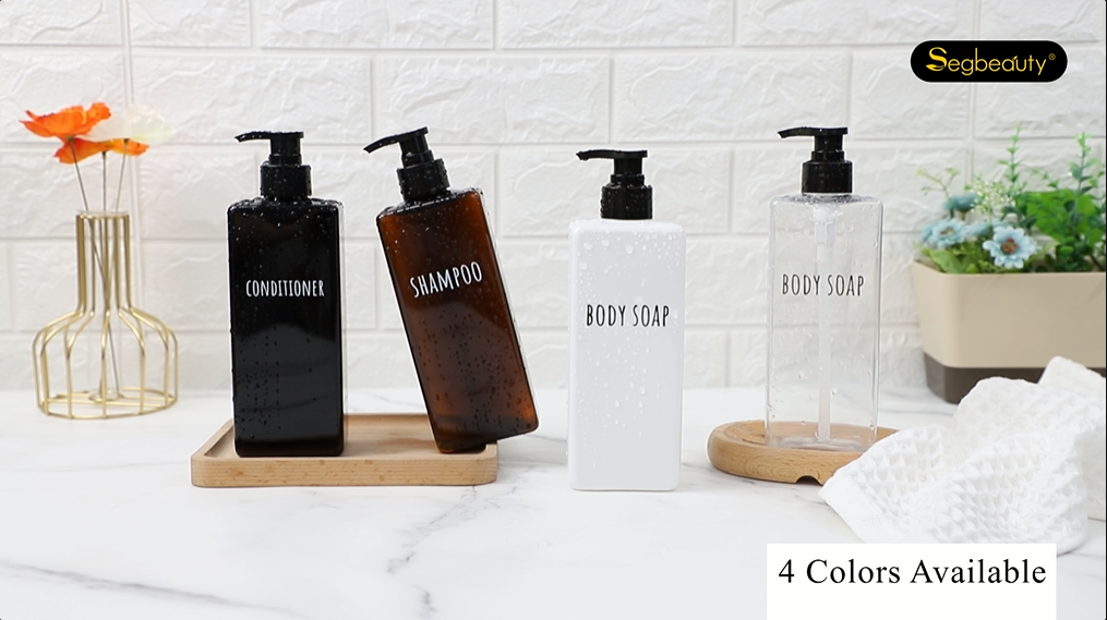Amazon.com: Segbeauty Plastic Square Soap Dispenser Black, 3pcs